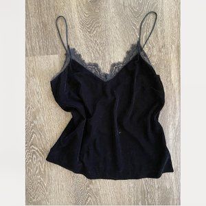 Black Velvet Lacey Tank / Camisole